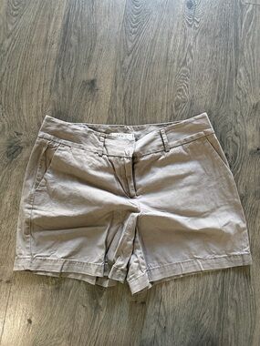 Ann Taylor Beige Tailored Chino Shorts